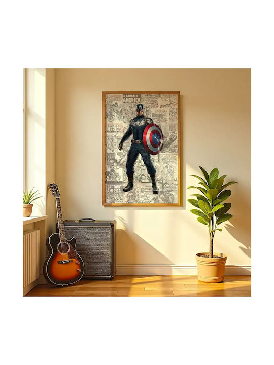 Poster Comic Captain America Cm009 40cm X 50cm