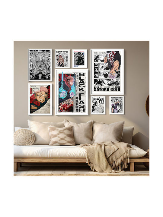 Poster Jujutsu Kaisen Black Flash An137 40cm X 50cm