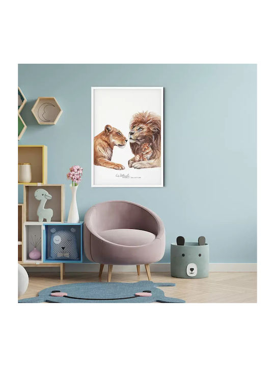 Παιδική Αφίσα Lion Family 50x40εκ.