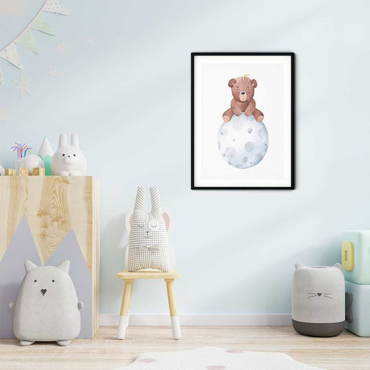 Детски Плакат Little Bear On The Moon 50x40см