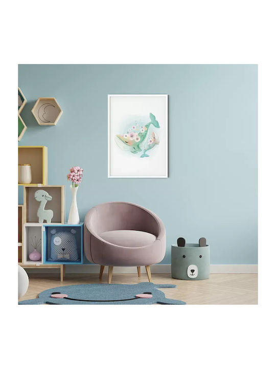 Παιδική Αφίσα Little Whale 50x40εκ.