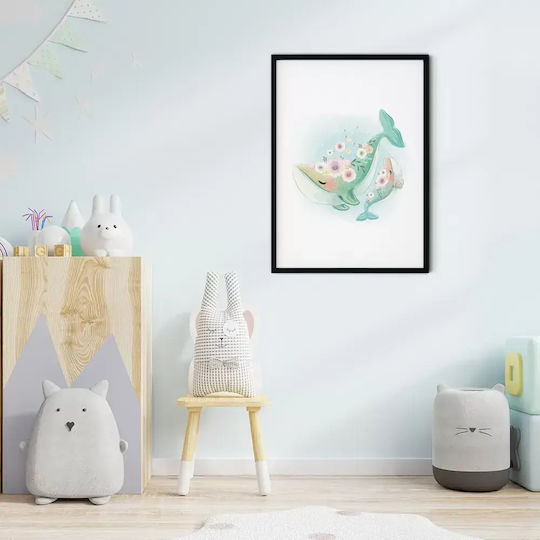 Kids Poster Little Whale 50x40cm
