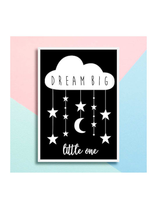 Παιδική Αφίσα Με Συννεφάκι Dream Big 50x40εκ.