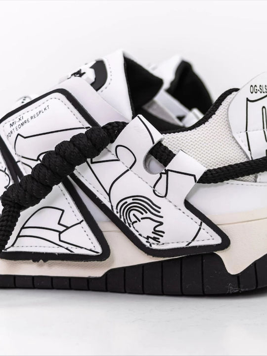 Adidași Flatforms Pentru Bărbați Albi
