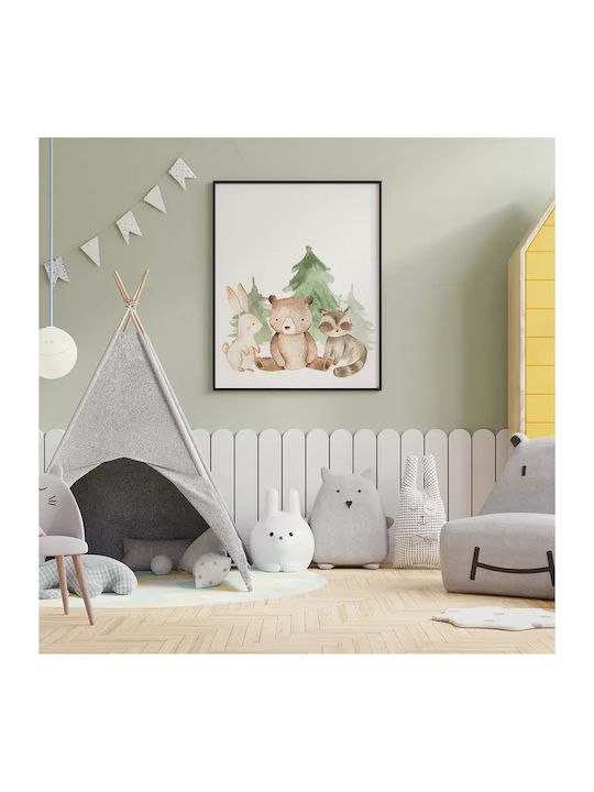 Kinderposter Zootiere Des Waldes 50x40cm