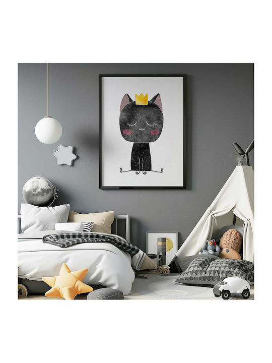 Παιδική Αφίσα Little Queen Cat 50x40εκ.