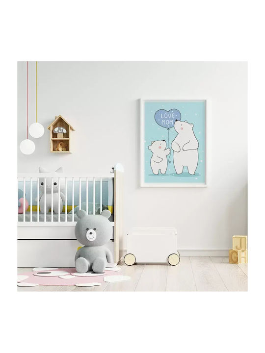 Παιδική Αφίσα Polar Bear Mom 50x40εκ.