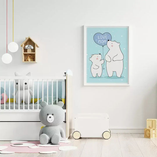 Παιδική Αφίσα Polar Bear Mom 50x40εκ.