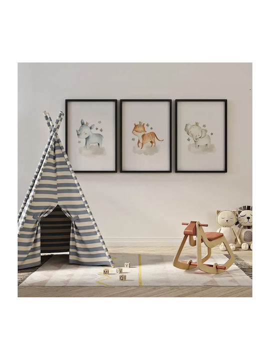 Kinderposter Nashorn 50x40cm
