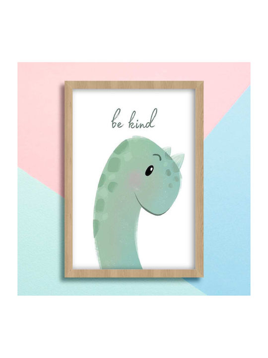 Poster Pentru Copii Cu Dinozaur Be Kind 50x40cm
