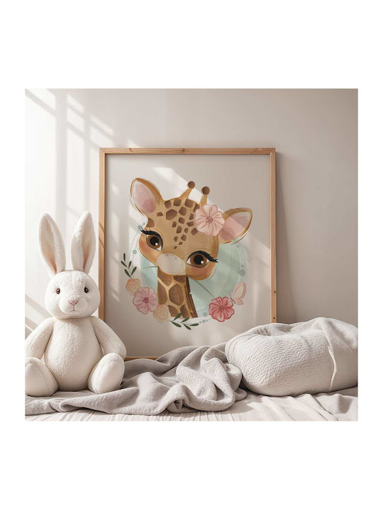 Kids Poster Small Giraffe 50x40cm