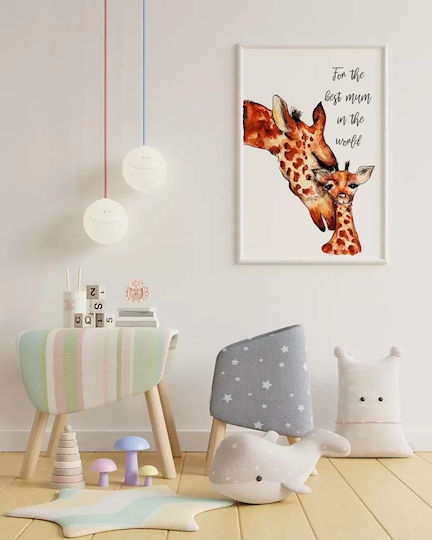 Παιδική Αφίσα Best Giraffe Mom 50x40εκ.