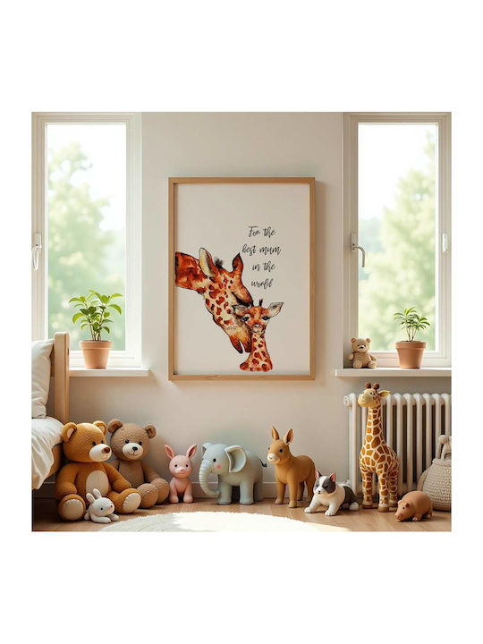 Παιδική Αφίσα Best Giraffe Mom 50x40εκ.