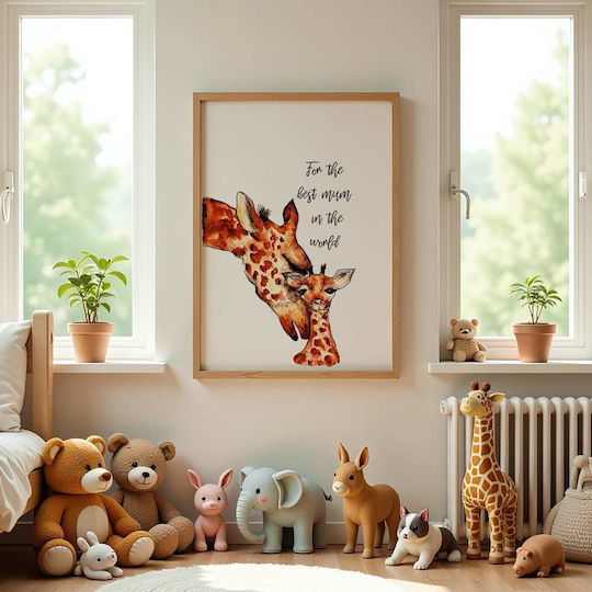 Kids Poster Best Giraffe Mom 50x40cm