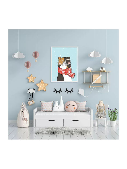 Παιδική Αφίσα Winter Cat 50x40εκ.