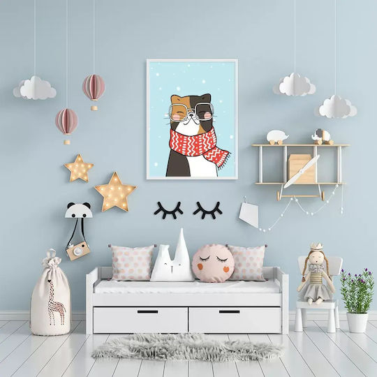 Παιδική Αφίσα Winter Cat 50x40εκ.
