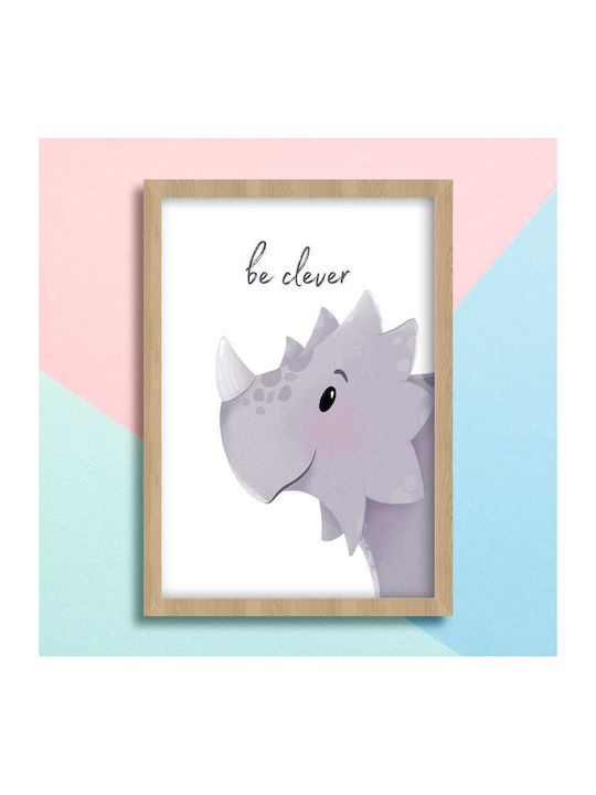 Παιδική Αφίσα Με Δεινόσαυρο Be Clever 50x40εκ.
