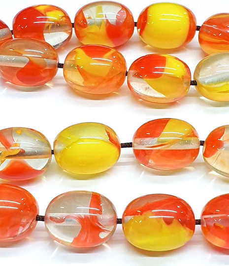 Roloi Komboloi Worry Beads with 17 Beads Made of Resin Length 34cm Multicolour