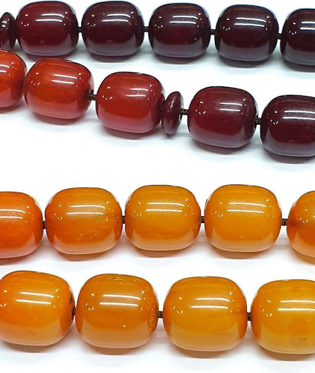 Roloi Komboloi Worry Beads with 33 Beads Made of Resin Length 44cm Multicolour
