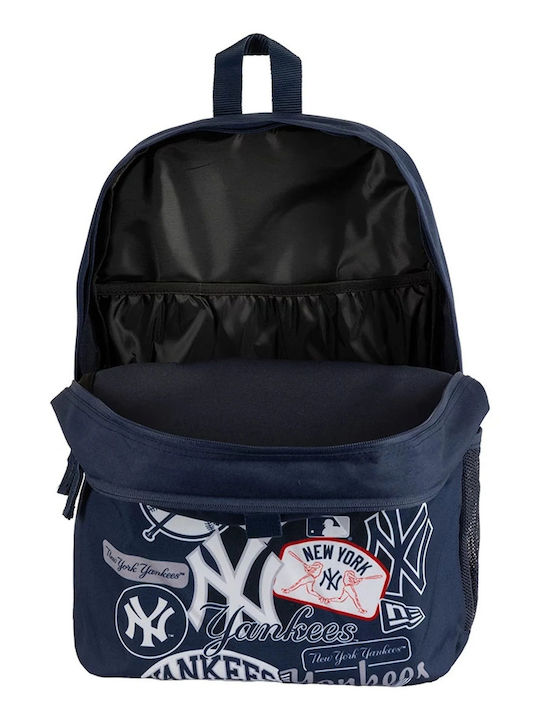 New Era New York Yankees School Backpack with Water Bottle Holder Blue 17L 32 x 12 x 43cm