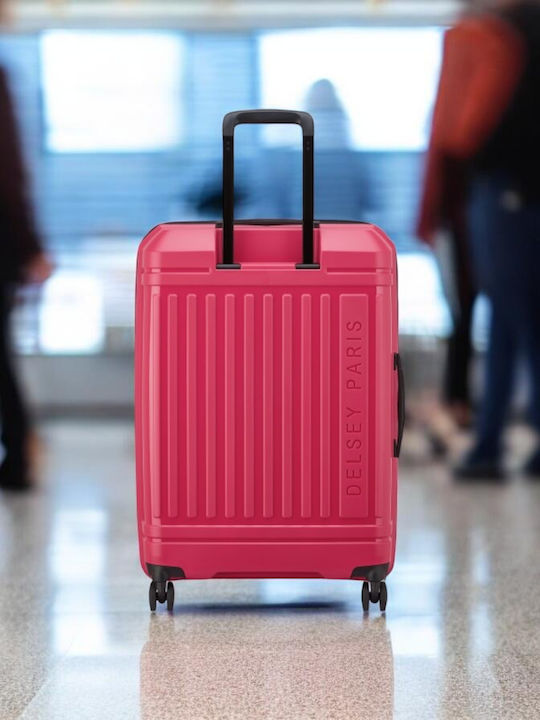 Delsey Lutece Se Medium Hard Suitcase Magenta Height 69cm