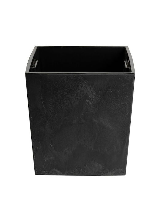 HowHomely Beton-Blumentopf Schwarz 41cm