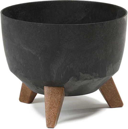 HowHomely Γλάστρα Τσιμεντένια Black 24x15εκ.