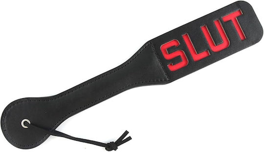 Smd Sluted Fetish Spanking Paddle Series Bdsm Imprint Spanking Paddle Faux Leather 32cm Black