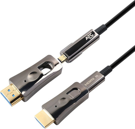 ATC HDMI 2.1 Ultra High Speed 48Gbps 4K 120Hz HDR VRR Kabel HDMI-Stecker - HDMI-Stecker 20m Schwarz