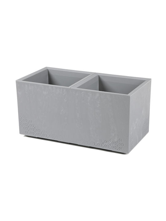 HowHomely Ghiveci De Flori Din Beton Recycled Gri
