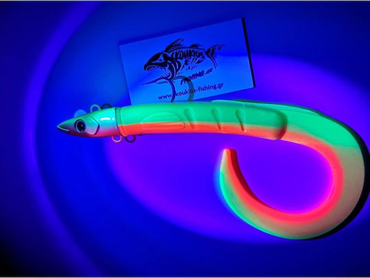 Soul Lures Snipe Eel Momeli Artificiale 160gr #15 Khaki - Verde Luminos