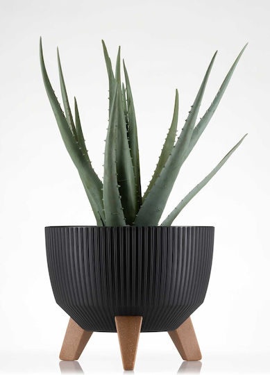 HowHomely Γλάστρα Πλαστική Black 24x15εκ.
