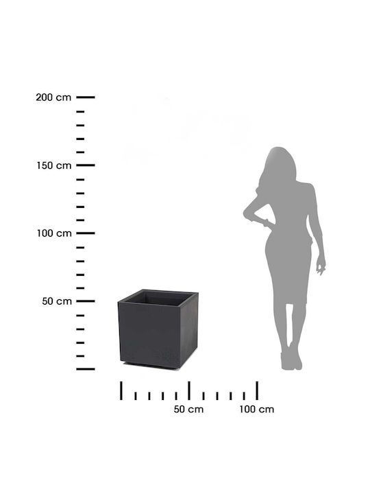 HowHomely Γλάστρα Τσιμεντένια Anthracite 40x40εκ.