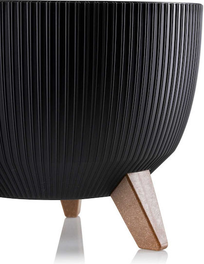HowHomely Γλάστρα Πλαστική Black 24x15εκ.