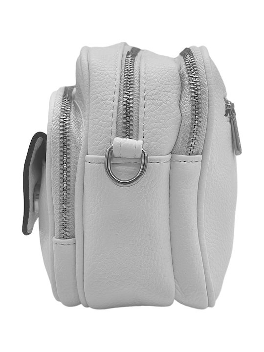 Fabric Women's Crossbody Shoulder Bag White