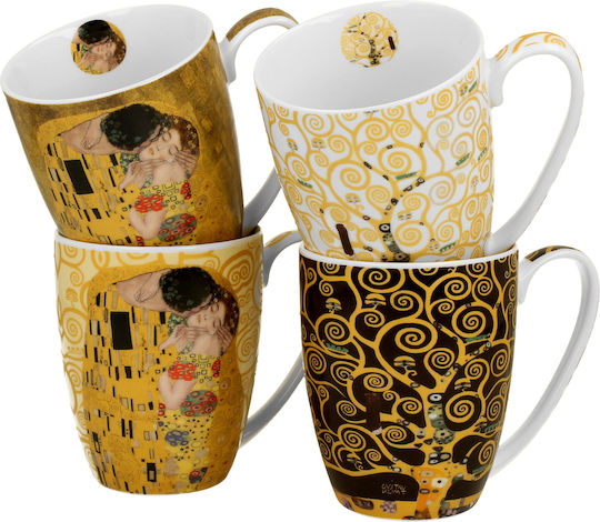 Klimt Чаша от Порцелан Кафява 350 мл 4 Бройки