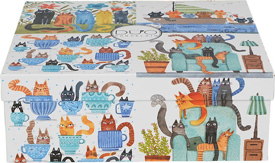 Cat World Cană Din Porțelan Albă 360ml 4 Bucăți