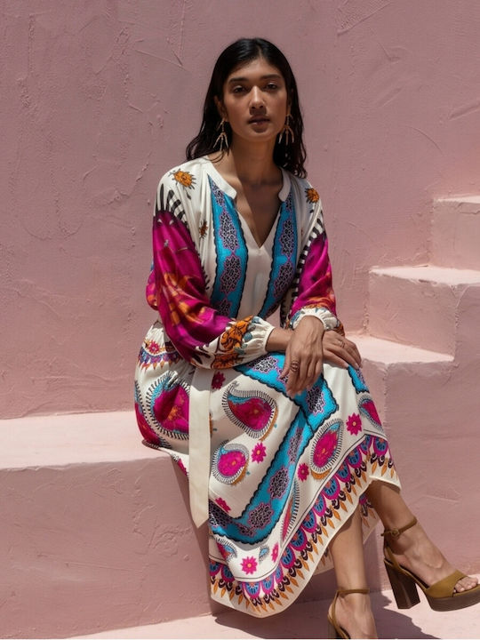 Καλοκαιρινό Midi Φόρεμα Multicolor