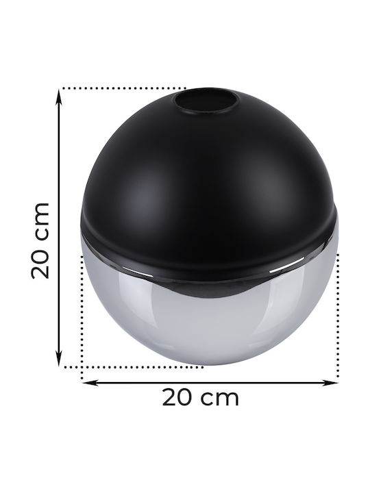 Oslo Chrome Globe Lamp Shade 20cm