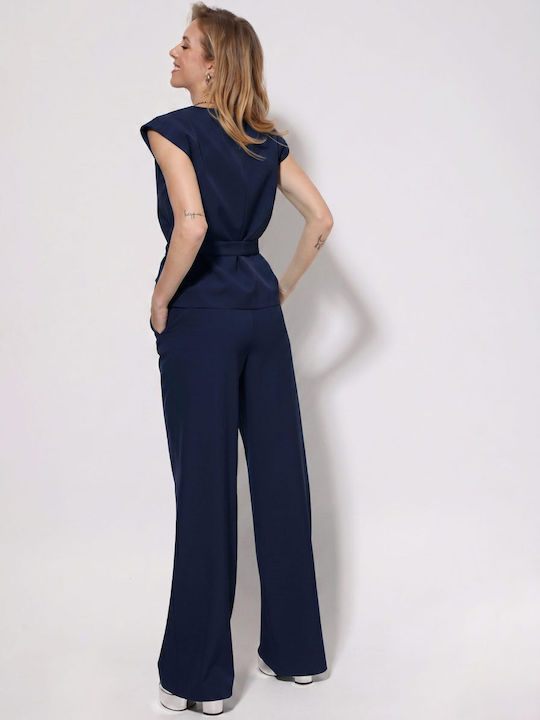 Bluza Damă Fără Mâneci Albastră