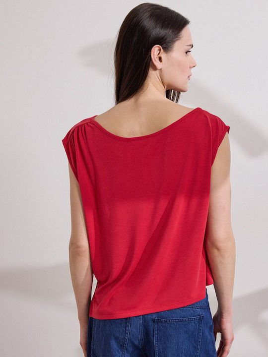 Damen Bluse Koralle