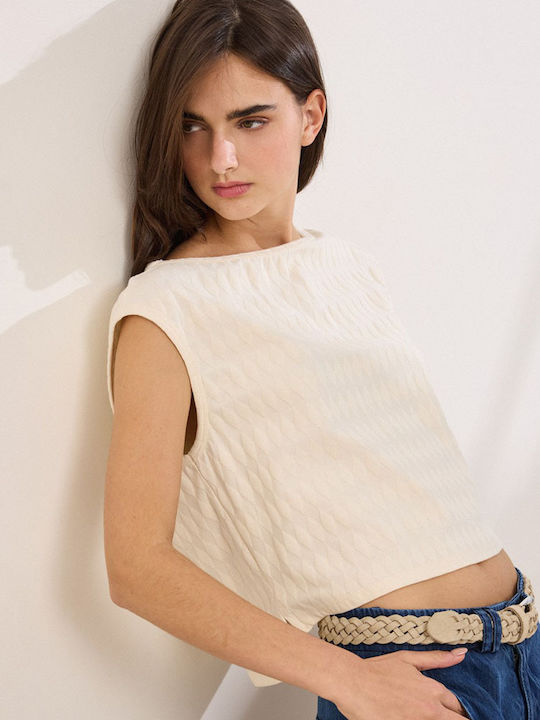 Damen Bluse Cream