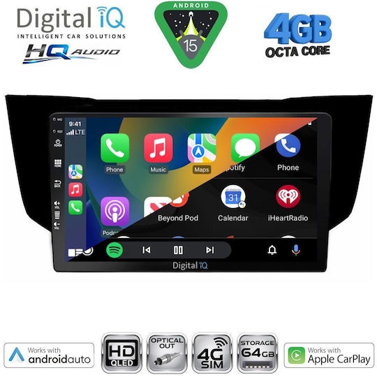 Digital IQ Car Audio System for Lexus RX300 2003-2008 Bluetooth USB WiFi GPS Apple CarPlay Android Auto with 9" Touch Screen