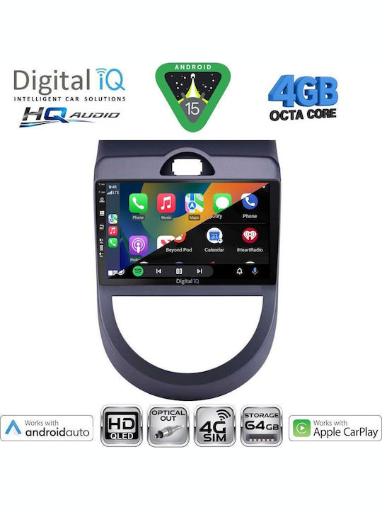 Digital IQ Car Audio System for Kia Soul 2008-2013 (Bluetooth/USB/WiFi/GPS/Apple CarPlay/Android Auto) with 9" Touch Screen