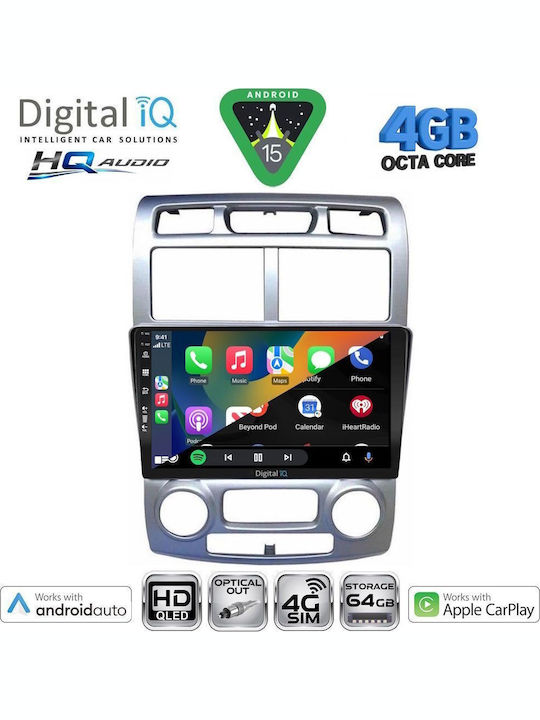 Digital IQ Car Audio System for Kia Sportage 2004-2010 with Clima (Bluetooth/USB/WiFi/GPS/Apple CarPlay/Android Auto) with 9" Touch Screen