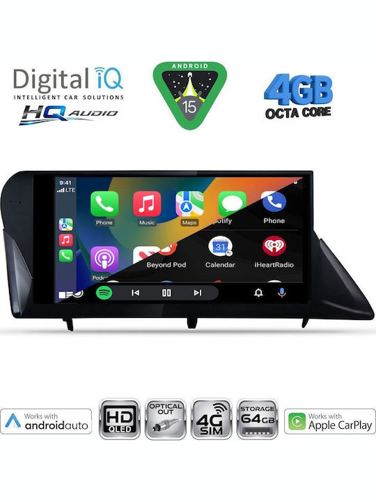 Digital IQ Car Audio System for Lexus RX 2009-2014 Bluetooth USB WiFi GPS Apple CarPlay Android Auto with 9" Touch Screen