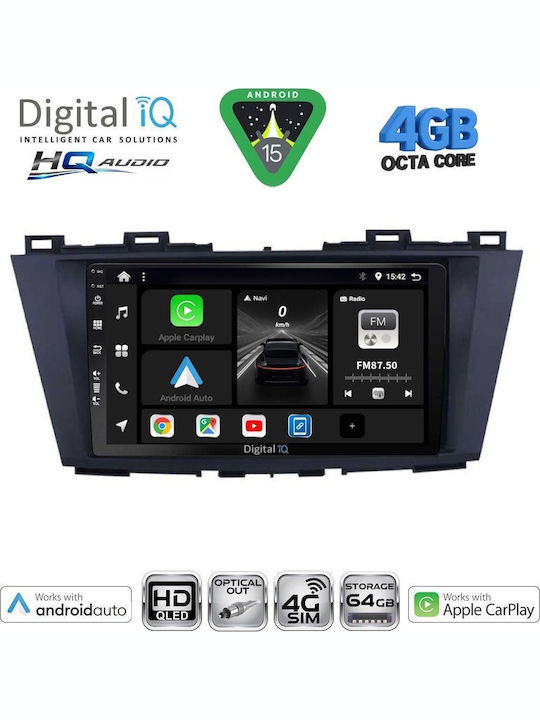Digital IQ Ηχοσύστημα Αυτοκινήτου για Mazda 5 2004-2010 (Bluetooth/USB/WiFi/GPS/Apple-Carplay/Android-Auto) με Οθόνη Αφής 9"