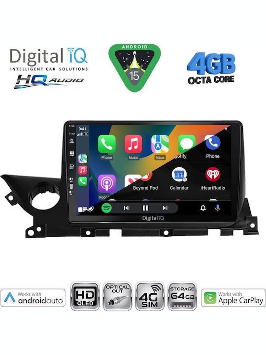 Digital IQ Car Audio System for Mazda 6 2021 with Touch Screen 9" Bluetooth USB Wi-Fi GPS Apple CarPlay Android Auto
