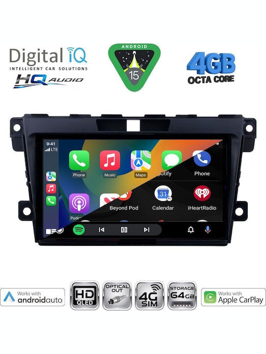 Digital IQ Car Audio System for Mazda CX-7 2006-2012 (Bluetooth/USB/WiFi/GPS/Apple CarPlay/Android Auto) with 9" Touch Screen