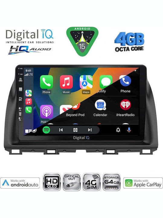 Digital IQ Car Audio System for Mazda CX-5 2013-2017 Bluetooth USB WiFi GPS Apple CarPlay Android Auto with 10" Touch Screen